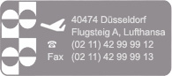 Adresse Filiale Düsseldorf Flughafen - Flugsteig A