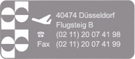 Adresse Filiale Düsseldorf Flughafen - Flugsteig B