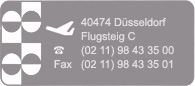 Adresse Filiale Düsseldorf Flughafen - Flugsteig C